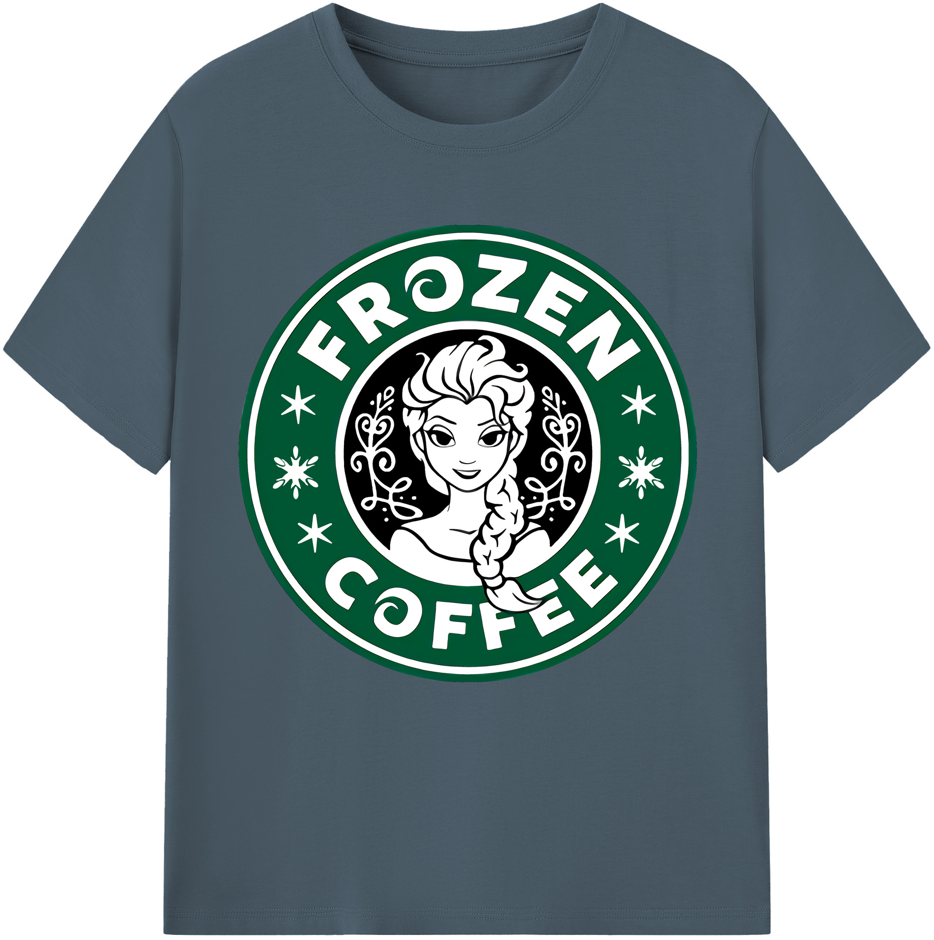（画像用） アナと雪の女王 アンナ エルサ Frozen Anna Elsa 綿100％半袖Tシャツ（フロントプリント）
